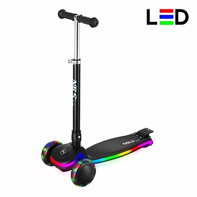 Detská trojkolesová kolobežka NILS Fun HLB1306 s LED deckom