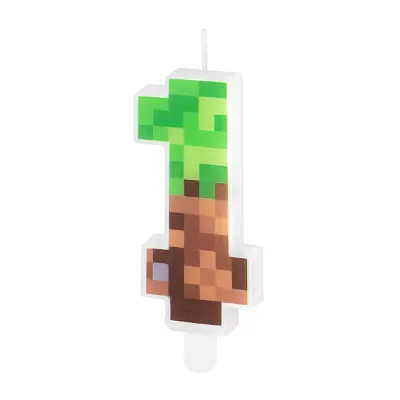 Dortová svíčka číslice Minecraft 1