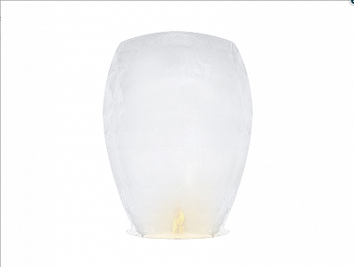 Lampion štěstí "bílý" 37x53x95cm