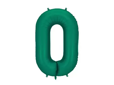 Foliová číslice tmavě zelená 0 - 86cm