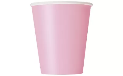 Papírové kelímky světle růžové 14 ks