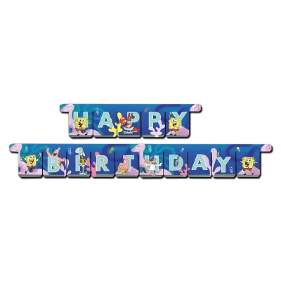 Narozeninový banner Happy Birthday Sponge Bob