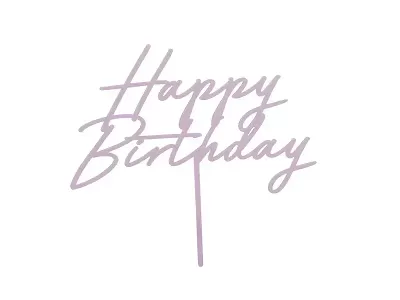 Zápich na dort Happy birthday fialový