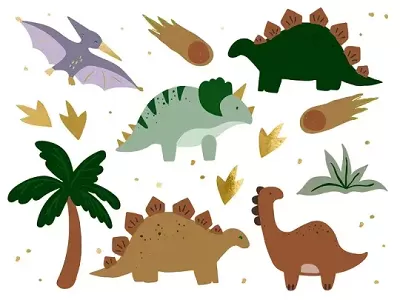 Dočasné tetování dětské dinosauři 13 ks
