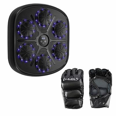 Elektronický boxerský terč HMS TB03 s LED, Bluetooth a rukavicami (Music Boxing Machine)