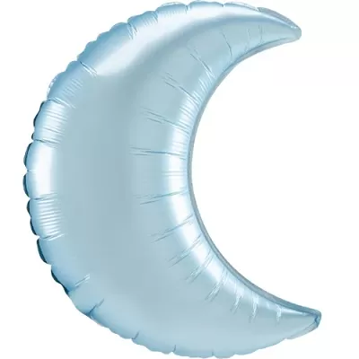 Fóliový balónik Mesiac Satin pastelový modrý - 89 cm