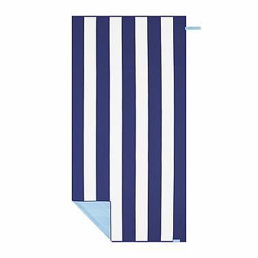 Spokey SAILOR Rýchloschnúca cestovná osuška, 80 x 160 cm, modré pruhy