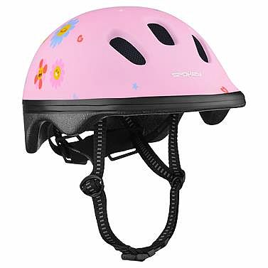 Spokey FUN FLOWER Detská helma na bicykel, inline, skate, 52-56 cm, ružová