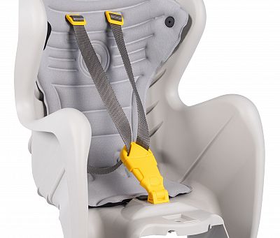 BELLELLI MR FOX Detská sedačka na bicykel B-FIX Relax polohovateľná, hodvábne šedá