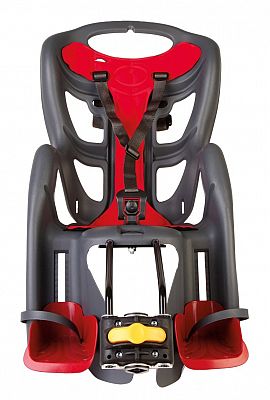 BELLELLI PEPE Detská sedačka na bicykel, upevnenie na rám, šedá