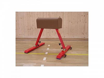 Gymnastická koza (2 nohy T), nastaviteľná výška 90-120 cm, umelá koža