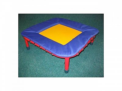 Trampolína gymnastická, nastaviteľná na 1 strane, rozm. 70x70 cm, pružné lano