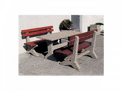 Záhradné posedenie - 2 lavičky a stôl