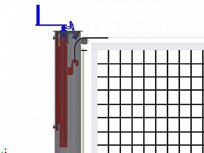 Tenisové stĺpiky (AL) prům.102 mm + púzdra a viečka, (CERTIFIKÁT)