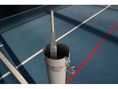 Tenisové stĺpiky (KOMAXIT) prům.102 mm + púzdra a viečka, (CERTIFIKÁT) - iba interiér