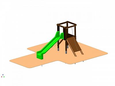 Veža so šmýkačkou, variant 1 - do 1 m (DH 12a)