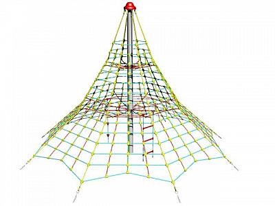 Lanová pyramída SC - výška 4,5 m, výška pádu 1,5 m, 8 zámkov