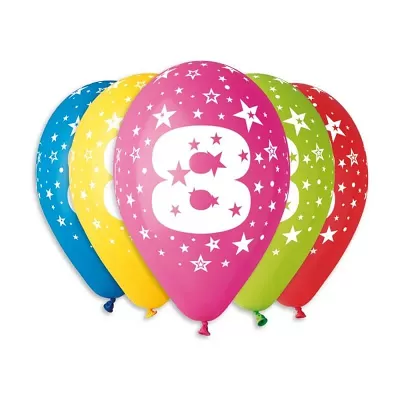 Latexový balónik číslo 8 - 30 cm