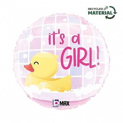 Fóliový balónik okrúhly Its a Girl 46 cm