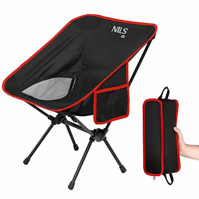 Ultraľahké skladacie kreslo NILS Camp NC3320 čierne