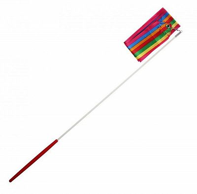 Gymnastická stuha + tyčka - dúha