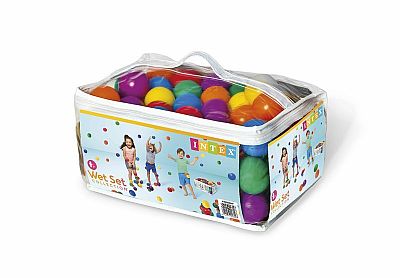 Loptičky hracie Intex 49602 small fun 100 kusov 6,5 cm