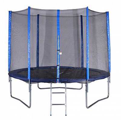 Trampolína 180 cm + síť + žebřík modrá