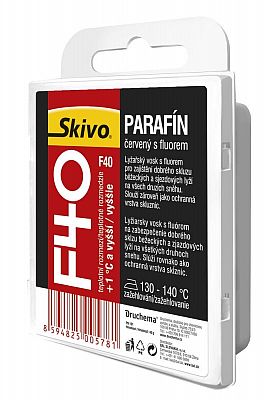 Lyžiarsky vosk SKIVO Parafín F 40 červený