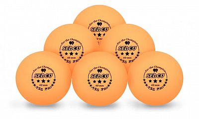 Loptičky na stolný tenis SEDCO for CHAMPION 3*** CELL FREE 6ks