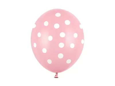 Latexový balónik s bodkami svetlo ružový 30 cm
