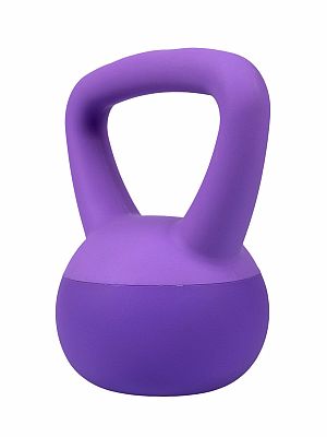 ACRA Soft PVC Kettlebell 2 kg, fialový