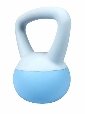 ACRA Soft PVC Kettlebell 3 kg, modrý