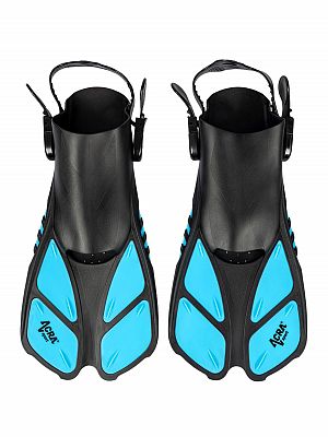 Šnorchlovací set 3 v 1, SVETLO MODRÝ, L/XL, plutvy 42-47, maska, šnorchel