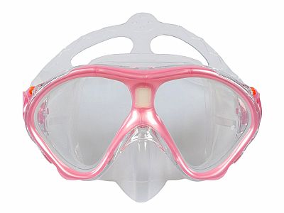 Šnorchlovací set 3 v 1, DETSKÝ, RUŽOVÝ, obsahuje masku, plutvy a šnorchel