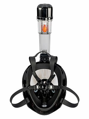 Šnorchlovacia maska, čierna, celotvárová, veľkosť S/M