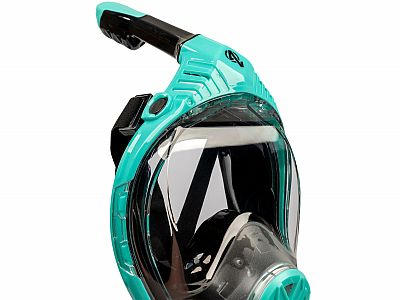 Šnorchlovacia maska, tyrkysová, celotvárová, veľkosť S/M