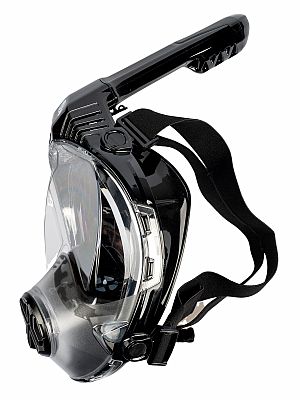 Šnorchlovacia maska, čierna, celotvárová, veľkosť S/M