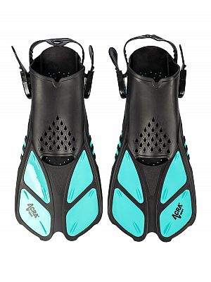 Šnorchlovací set 3 v 1, TYRKYSOVÝ, L/XL, plutvy 42-47, maska, šnorchel