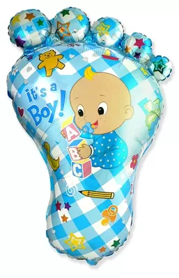 Foliový balonek nožička It's a boy - chlapeček 82 cm