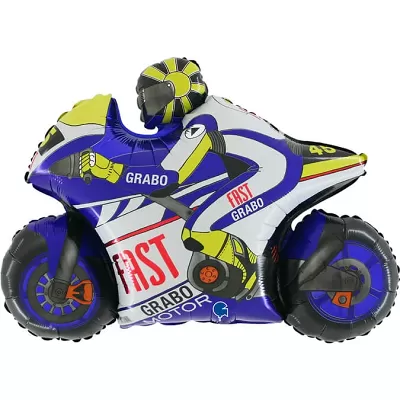 Foliový balonek Moto GP modrá 74 cm