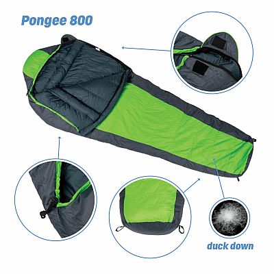 Acra páperový spací vak Pongee 800 - 210 cm, kačacie perie