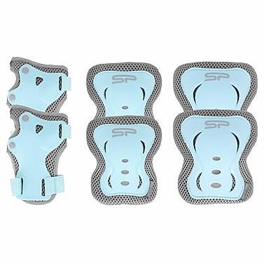 Spokey SHIELD 3dielna sada detských chráničov, modré, veľ. L