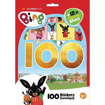 100 samolepek s omalovánkami králíček Bing