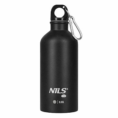 Nerezová turistická fľaša NILS Camp NC3801 čierna 500 ml