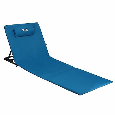 Skladacia plážová podložka s nastaviteľnou opierkou NILS Camp NC3015