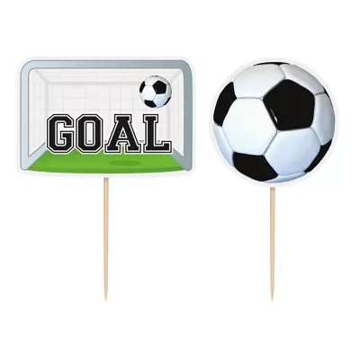 Zápich do dortu 3D fotbal - 6ks