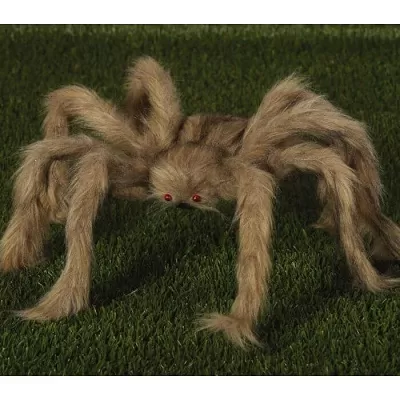 Halloweenská dekorace pavouk hnědý 70 cm