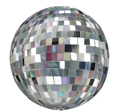 Fóliový balónik 3D trblietavá Disco guľa 40cm