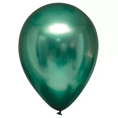 Dekoračný chrómový balónik Zelený 30 cm - 50 ks