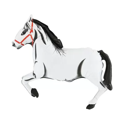 Fóliový balónik MINI Dostihový Kôň Biely 35cm